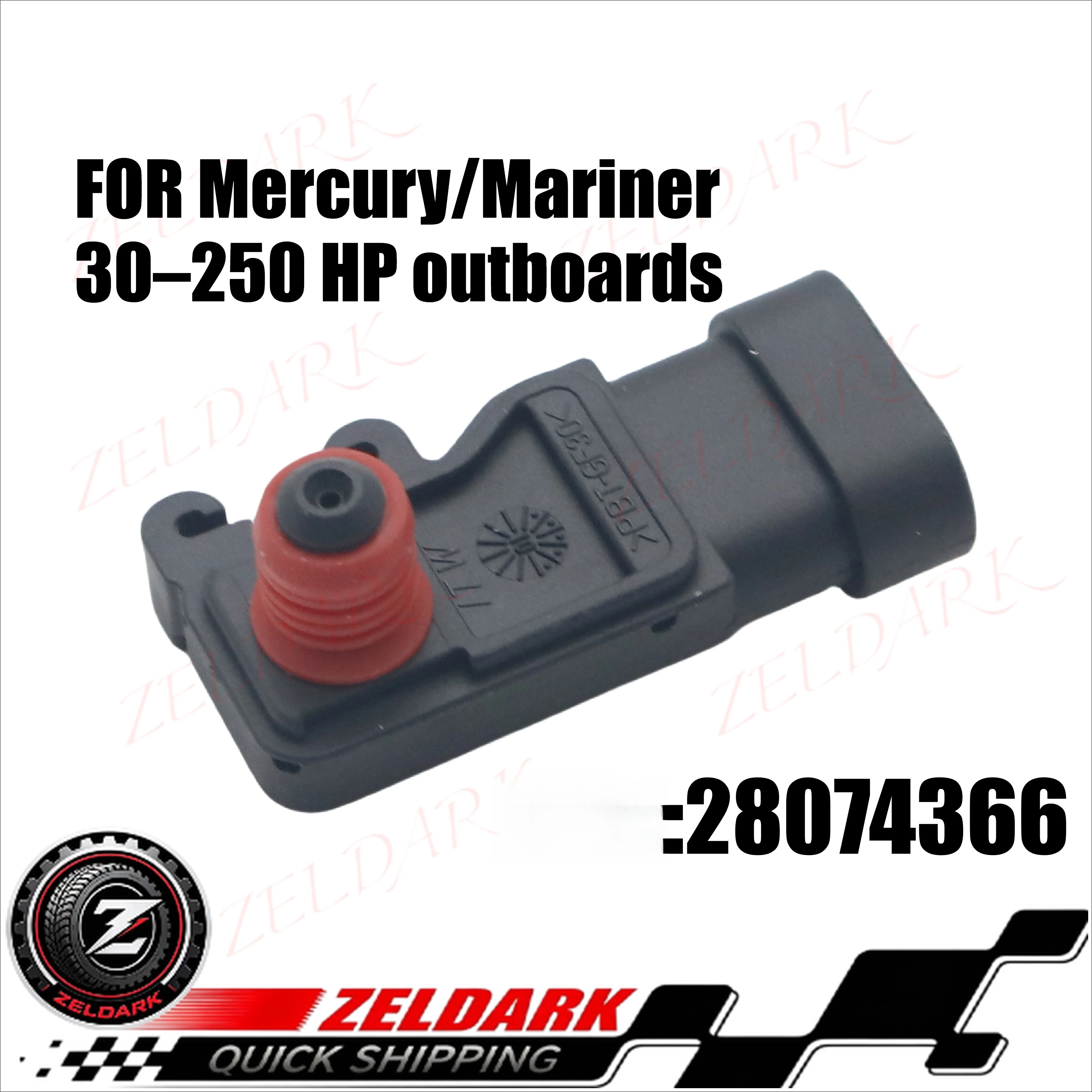 for Mercury 28074366 Manifold Pressure Sensor for Mercruiser 30-250 HP Outboard Engines