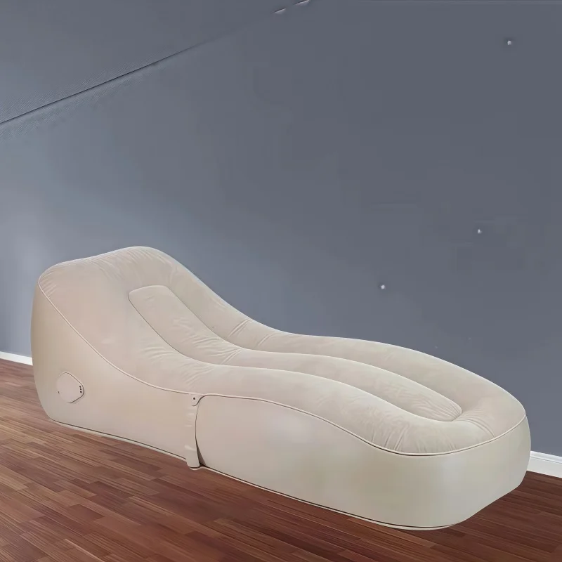 登山キャンプ用自動膨張式ソファ、アウトドアスポーツ折りたたみ式携帯用レイジーインフレータブルチェア、内蔵インフレータブルポンプ