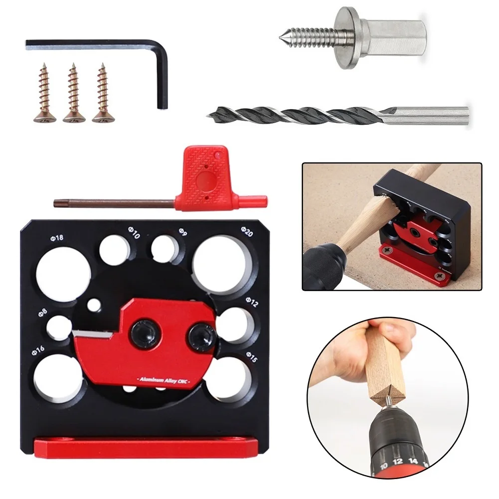 8-20mm Electric Drill Milling Dowel Round Rod Auxiliary Tool Dowel Maker Jig Woodworking Tool Wood Rod Maker Power Tools