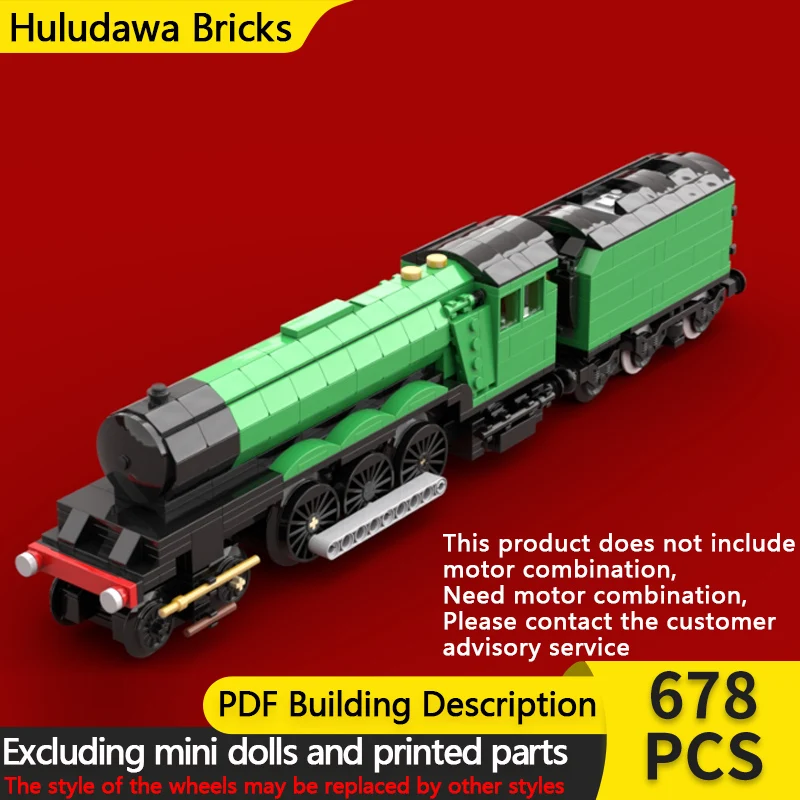 

City Car Model MOC Building Bricks Railway MK.3 Steam Locomotive Modular Technology Children Holiday Gifts Assemble Toys Suit