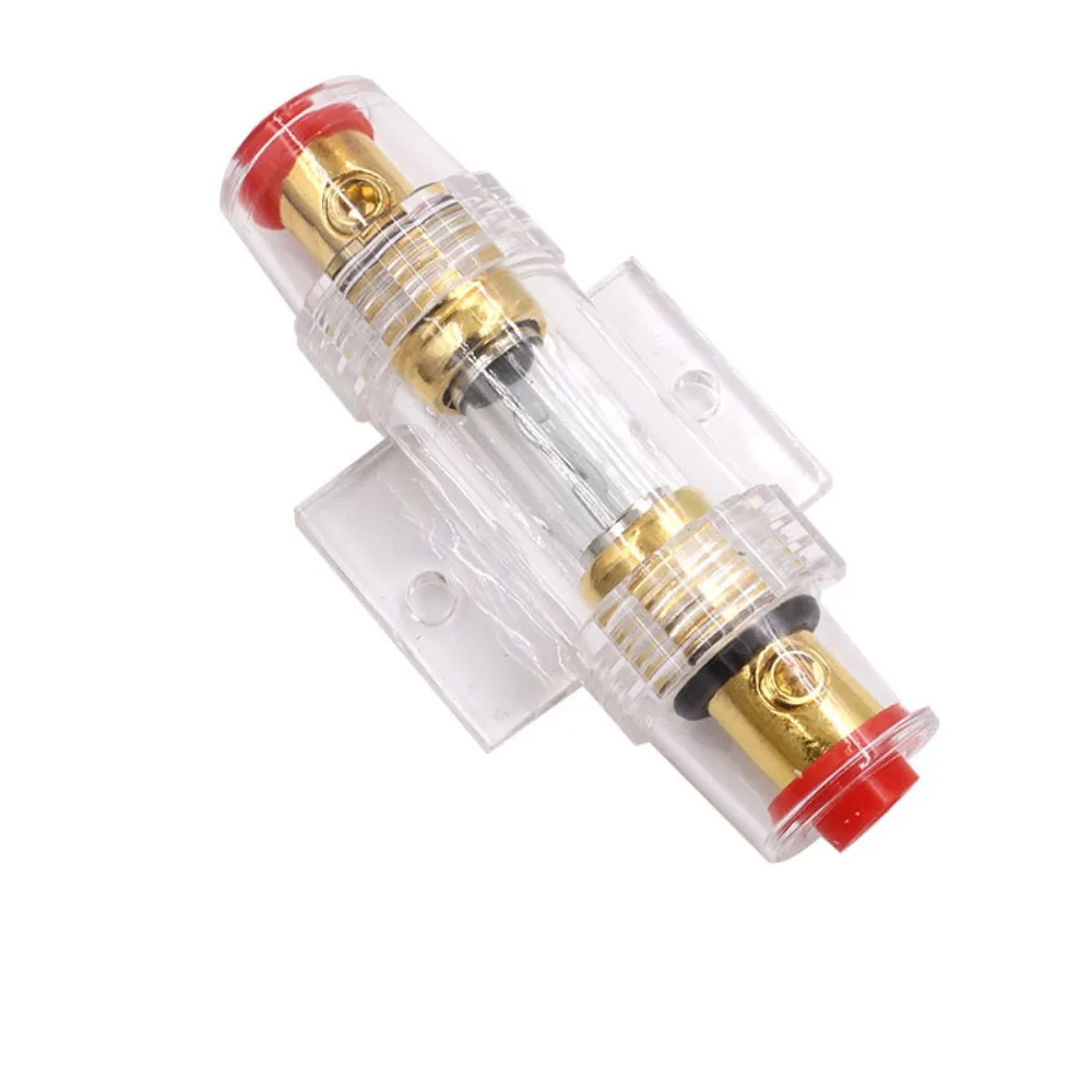 30-100A Car Audio Fuse Auto Accessories DC 12V Inline Car Stereo Audio Gold Plated AGU Car Fuse Holder Block