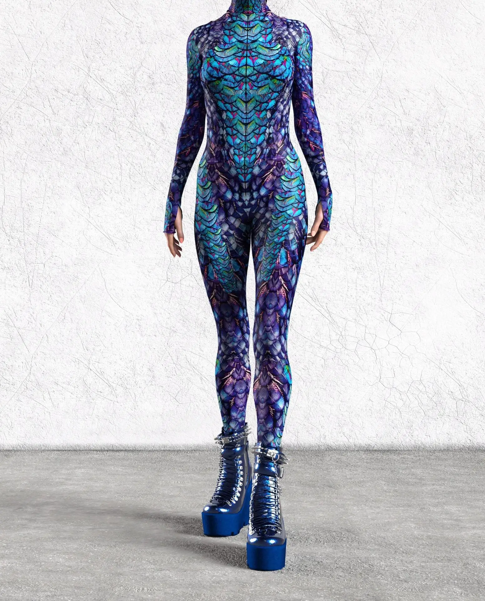Damen Festtags- und Festival-Aerial-Yoga-Jumpsuit Halloween-Party-Kleidung Karneval Morphsuit Cosplay Einzigartiges Kostüm Bodysuit Zentai – Detail 7