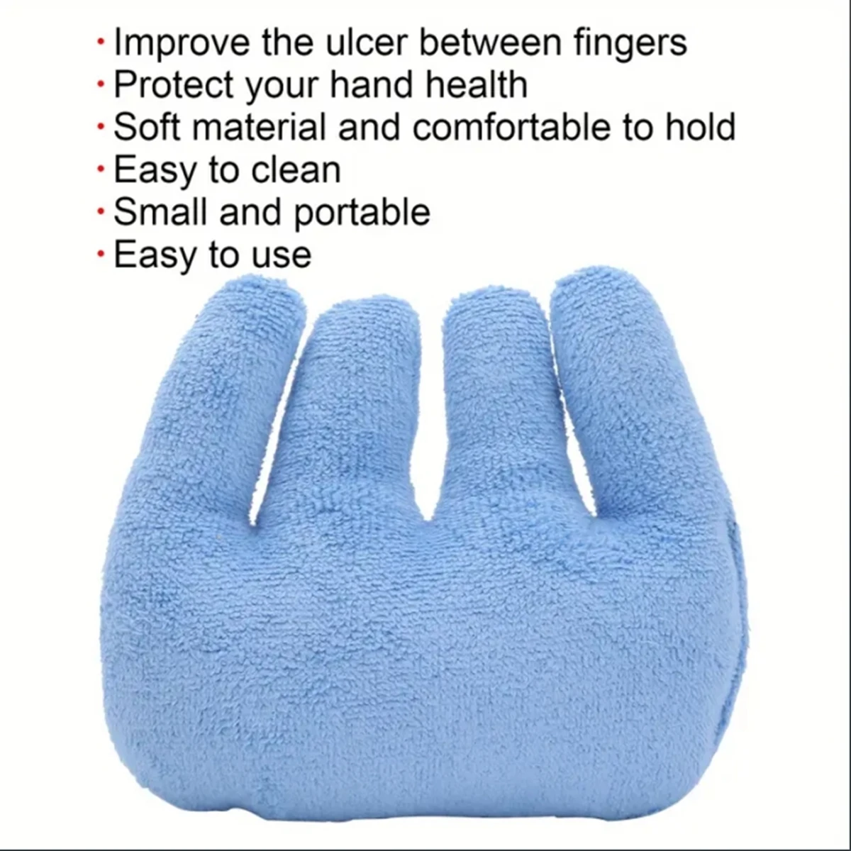 Blue Hand Rehabilitation Grip Cushion with Finger Separators