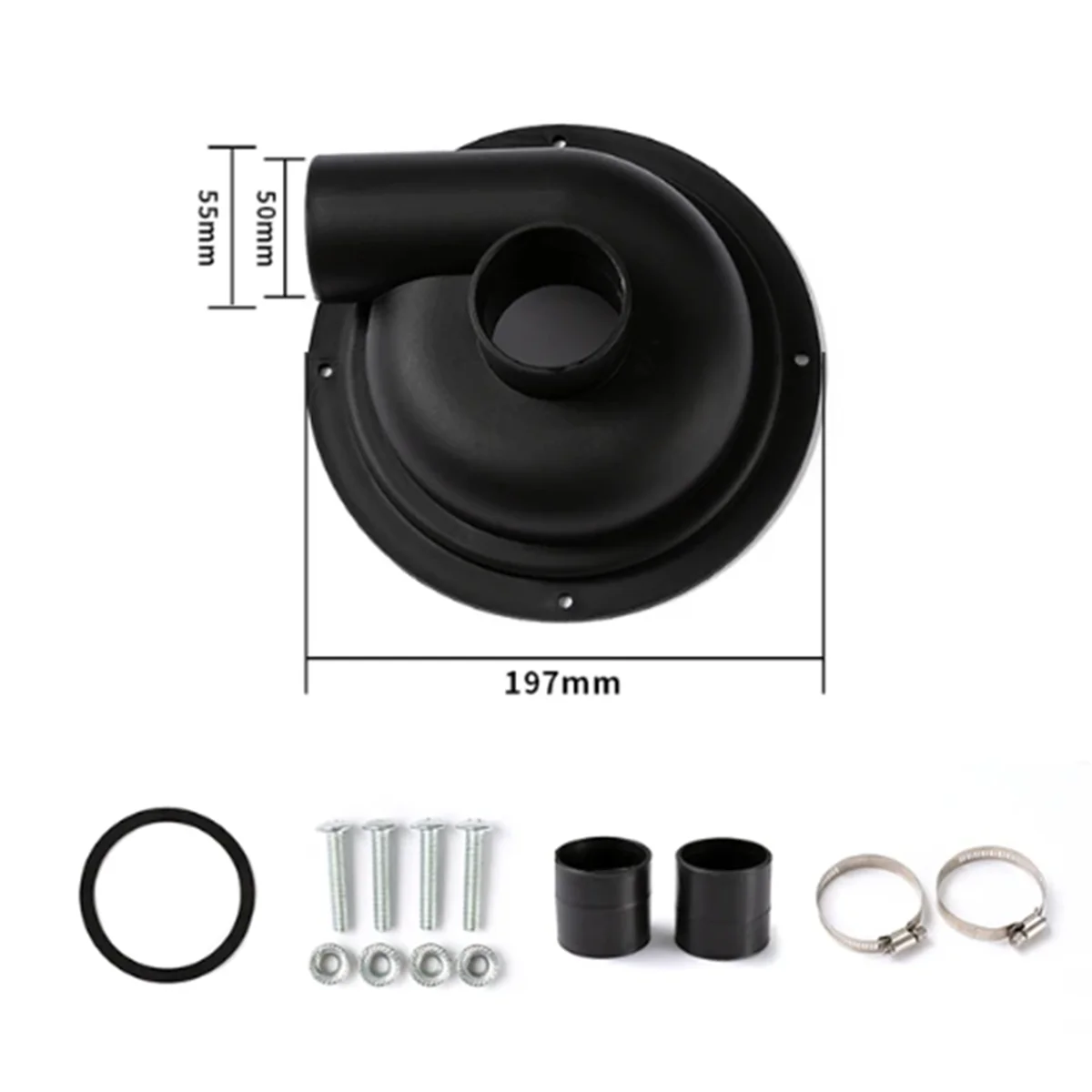 Couvercle Imagone pour Aspirateur, Collecteur de Poussière, Filtre, Mathiateur de Poussière, (Couvercle Noir-Pas de Coude)