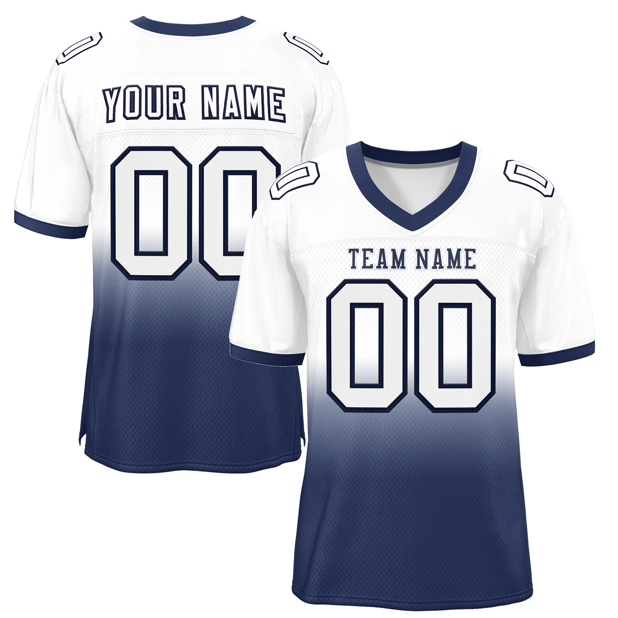 Personalized Gradient Football Jersey Name Number Football  Shirt Performance Sports Unisex Uniform