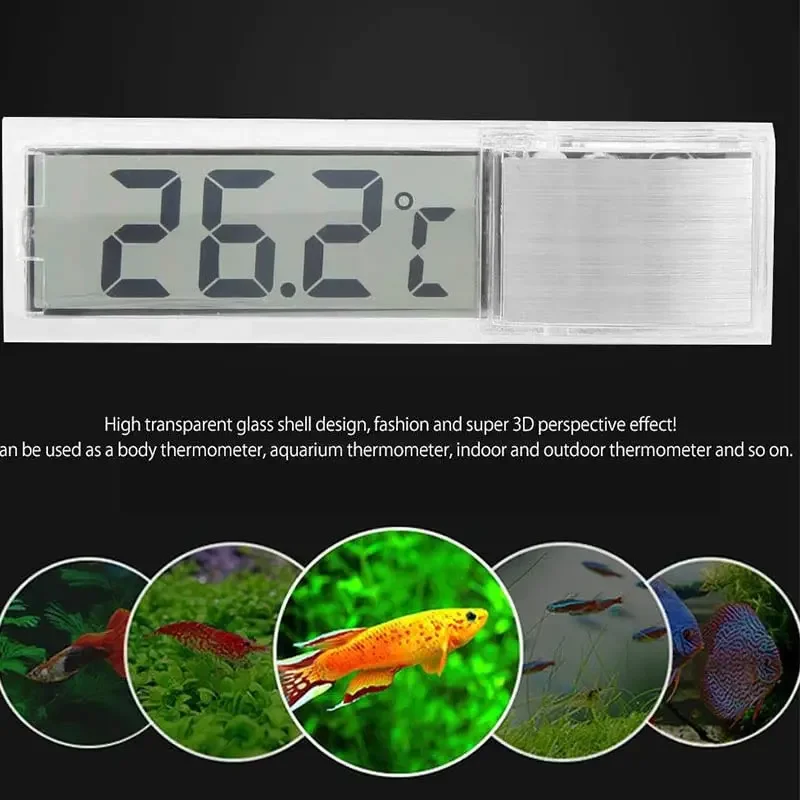 Fish Tank Thermometer Electronic LCD Digital Fish Tank Temperature Measurement Aquarium Temp Meter Accessories