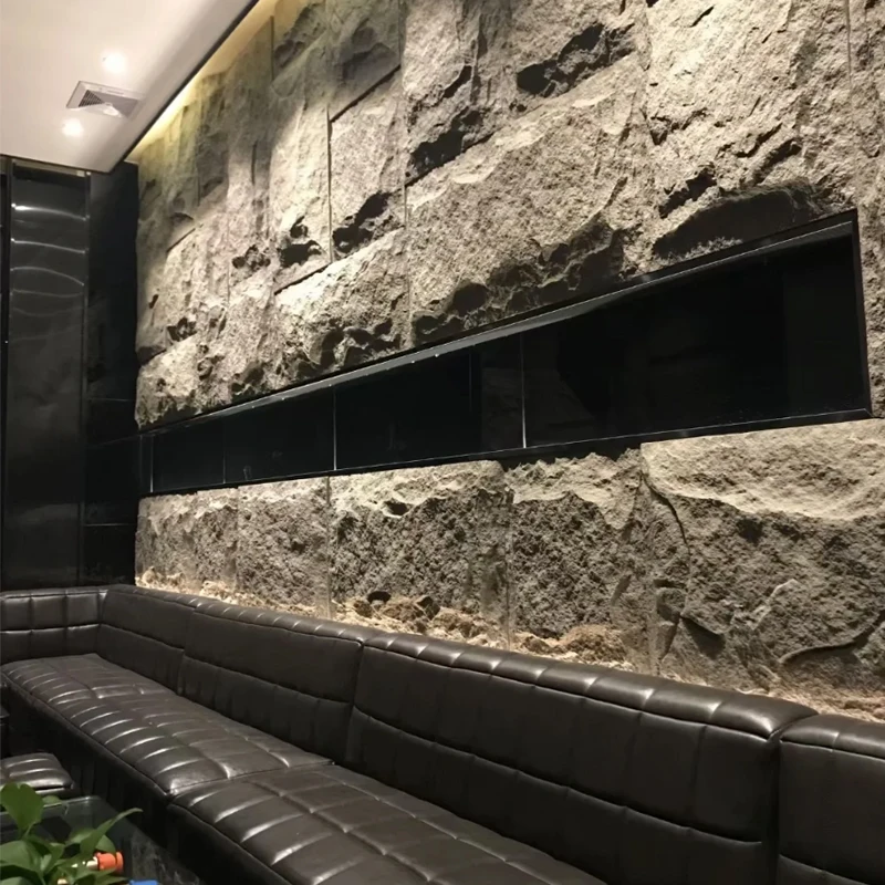 لوحة حجر الفطر ثلاثية الأبعاد من مادة البولي يوريثين الاصطناعية، قشرة الصخور المزخرفة من البولي يوريثين، المواد الخارجية والداخلية #5