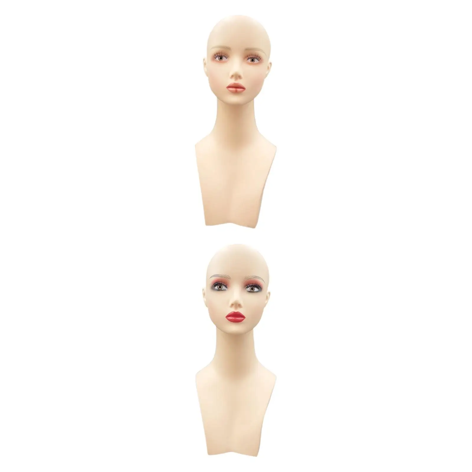 عارضة أزياء أصلع رئيس PVC القزم رئيس شعر مستعار نموذج رئيس حامل واقعية لعرض شعر مستعار القبعة