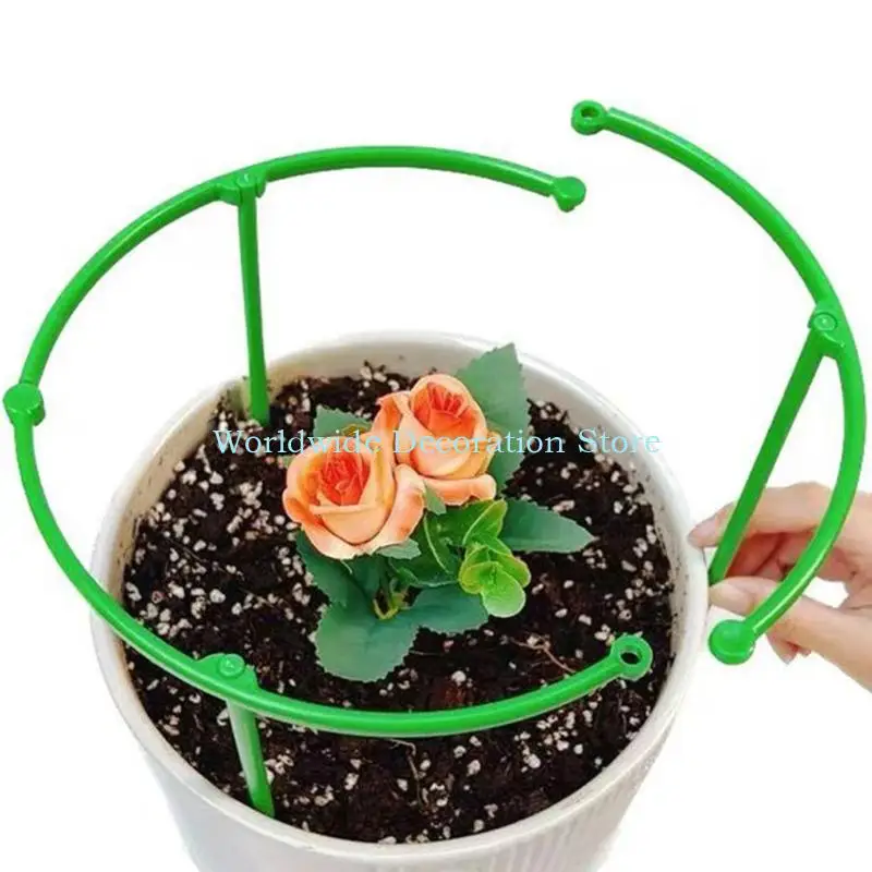 Q39B Conjunto 5 gaiolas redondas treliça tomate para jardim e potes Suporte planta