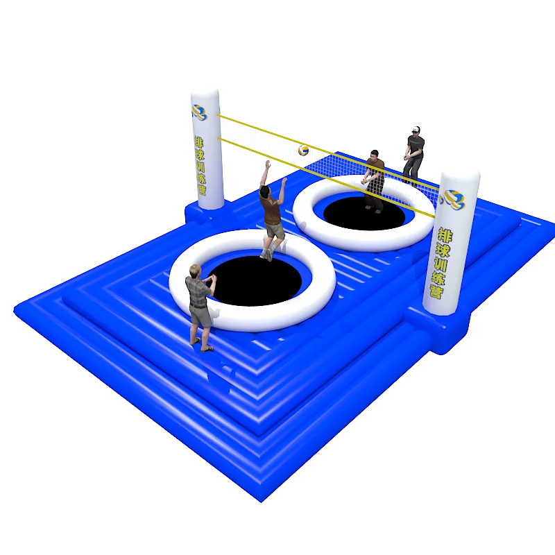 Inflatable Water Volleyball Court Waterpark Floating Badminton Court