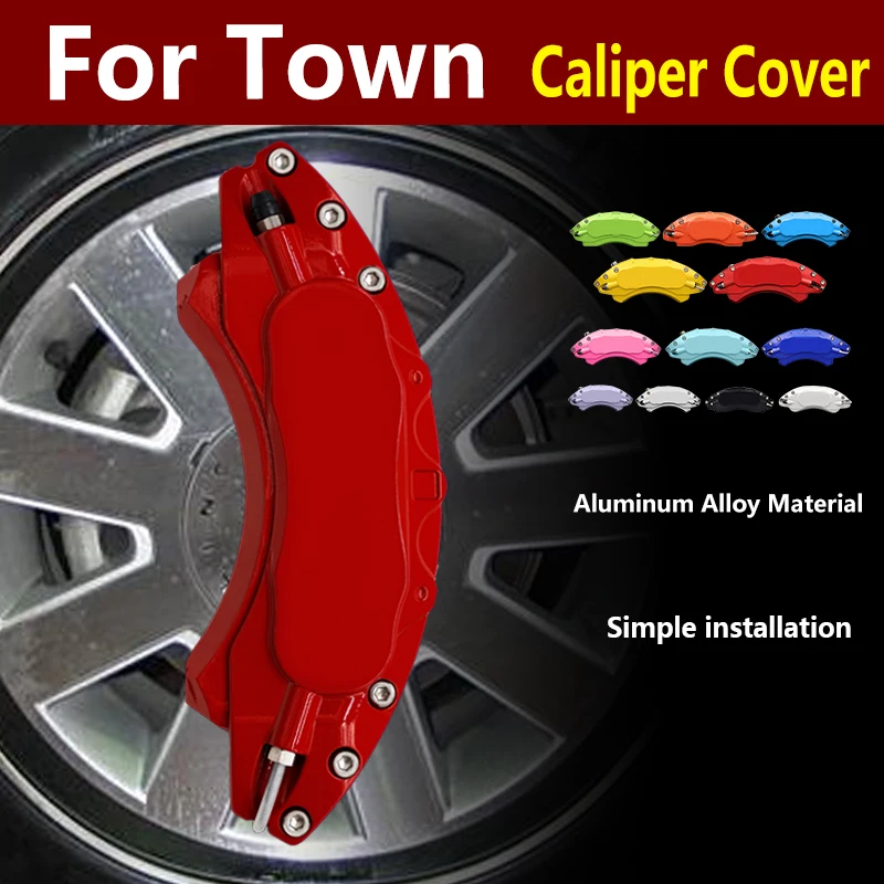 

For Lincoln Town Car Brake Caliper Cover Aluminum Alloy Metal Kit Fit Executive Limousine Signature L Limited Sedan 4-Door