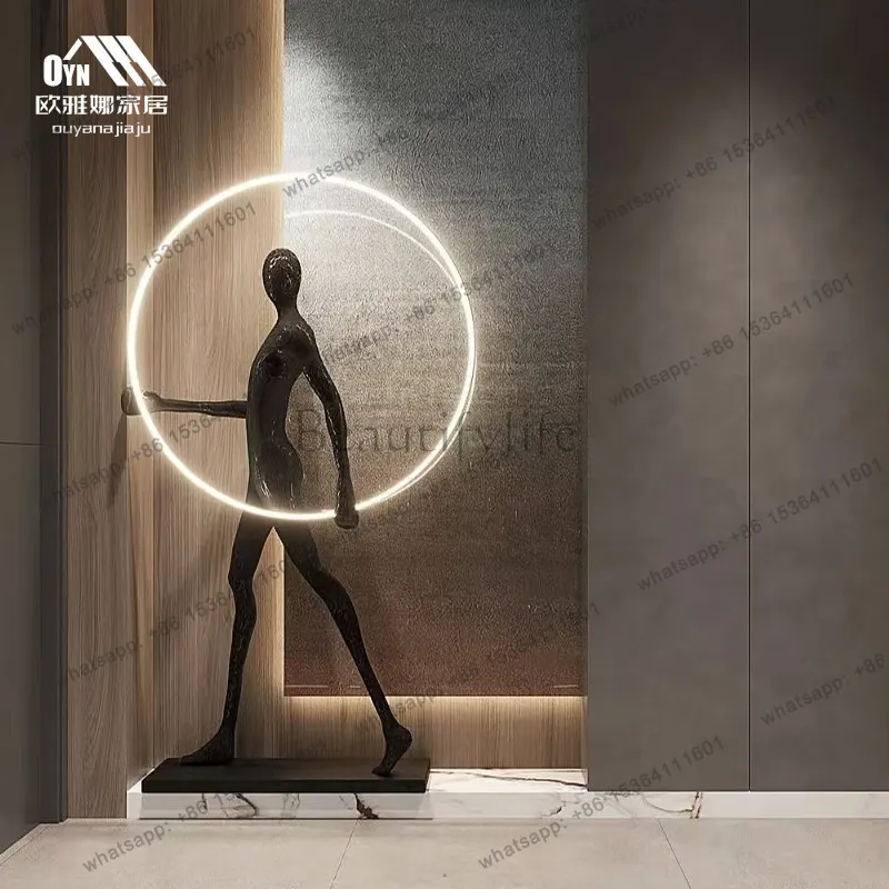 Humanoid sculpture floor-to-ceiling large ornament exhibition hall sales office abstract art ornament
