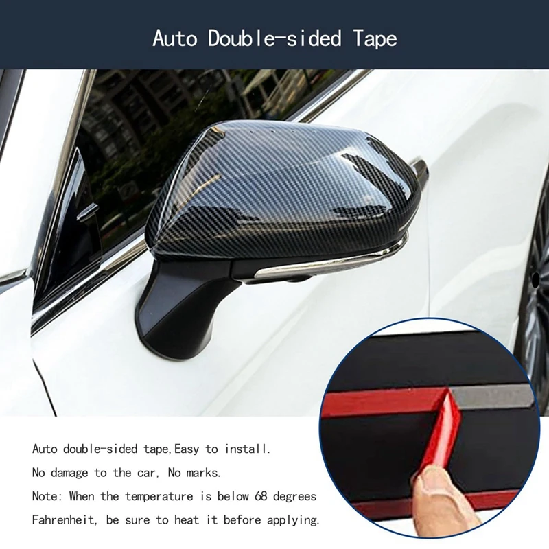 For Toyota Camry 9Th 2024 2025 Car Side View Mirror Cap Rearview Mirrors Cover Exterior Accessories Carbon Fiber