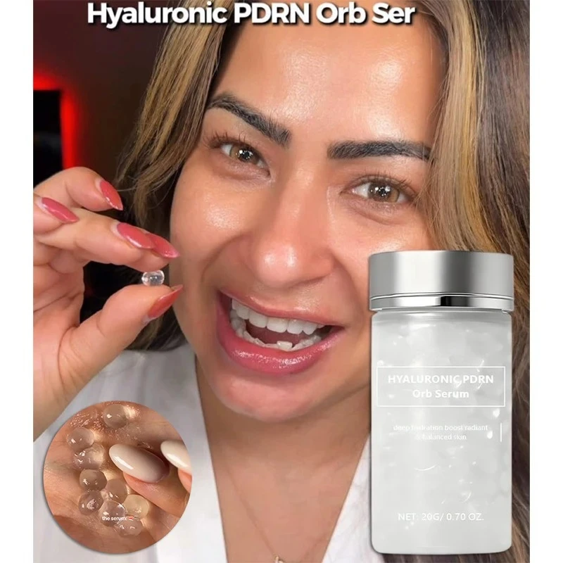Korean Hyaluronic PDRN Orb Serum Spherical Particles Beads Face Essence Deep Hydration Salmon DNA Plumping Firming Moisturizer