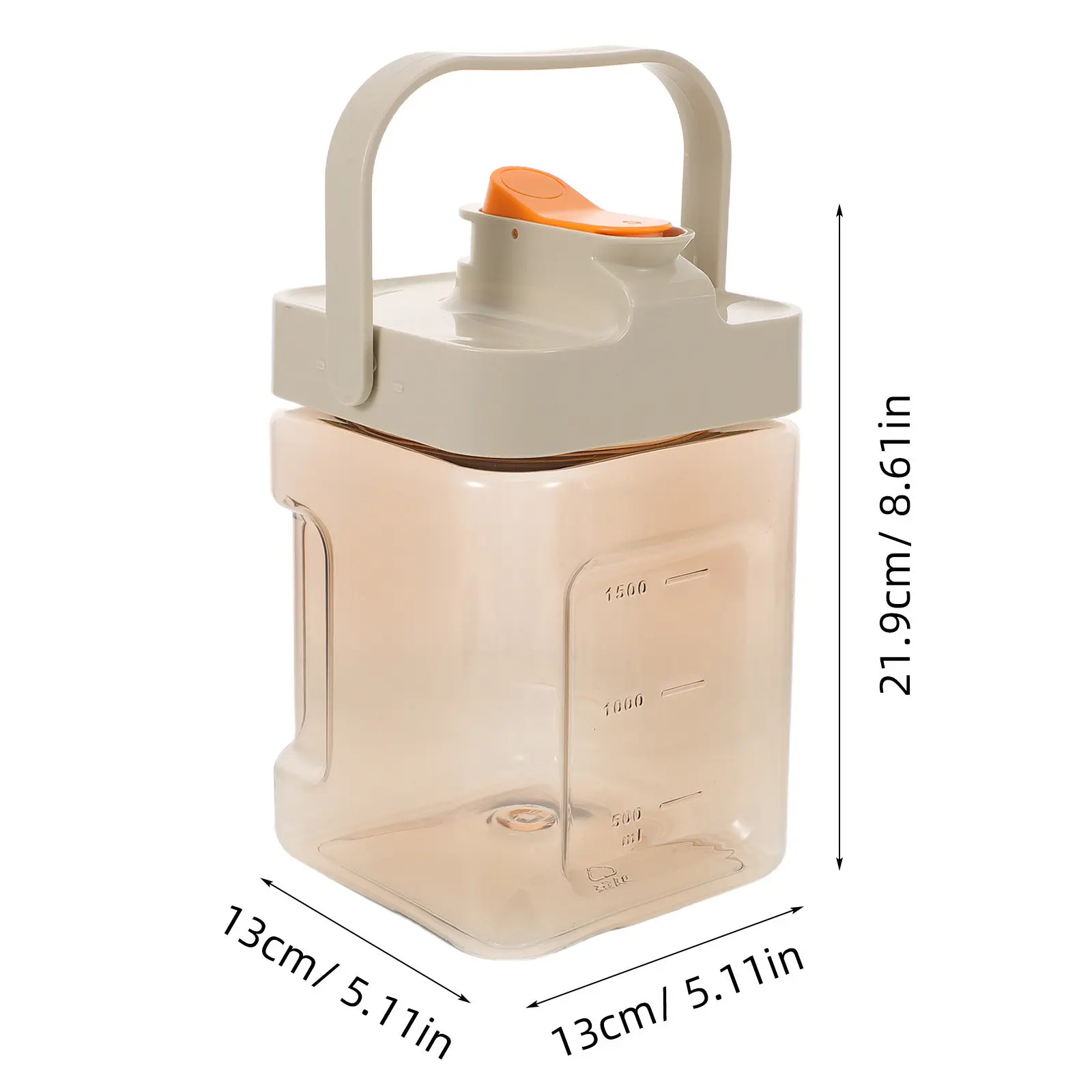2.3L Large Capacity Cold Beverage Dispenser with Spigot for Fridge Iced Tea Lemonade Juice Storage Transparent Drink Jug Easy