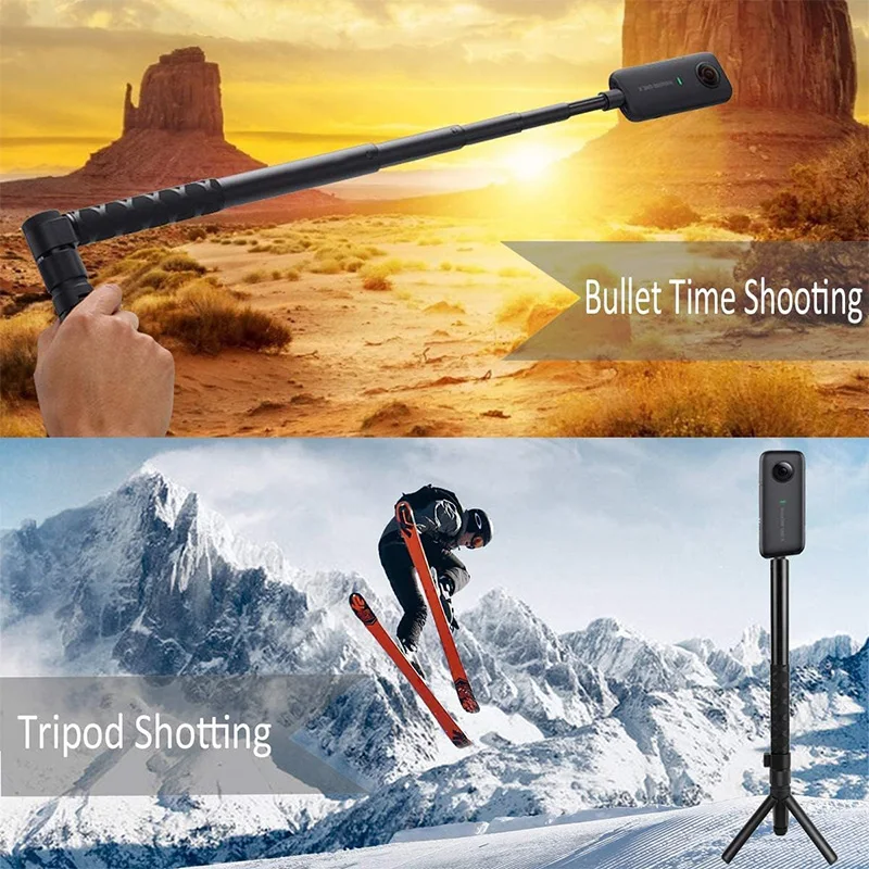For Insta360 X5 X4 X3 Invisible Selfie Stick Rotating Bullet Time Handheld Tripod for GoPro 13 12 11 DJI Action 5 Pro 4 3 Camera
