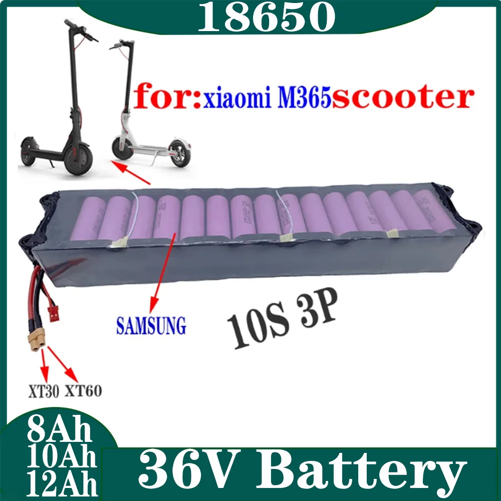 

Suitable FOR Xiaomi Mijia M365 Electric Scooter,36V, 10Ah 10S3P18650 SC Lithium Battery, Waterproof With Bluetooth Communication