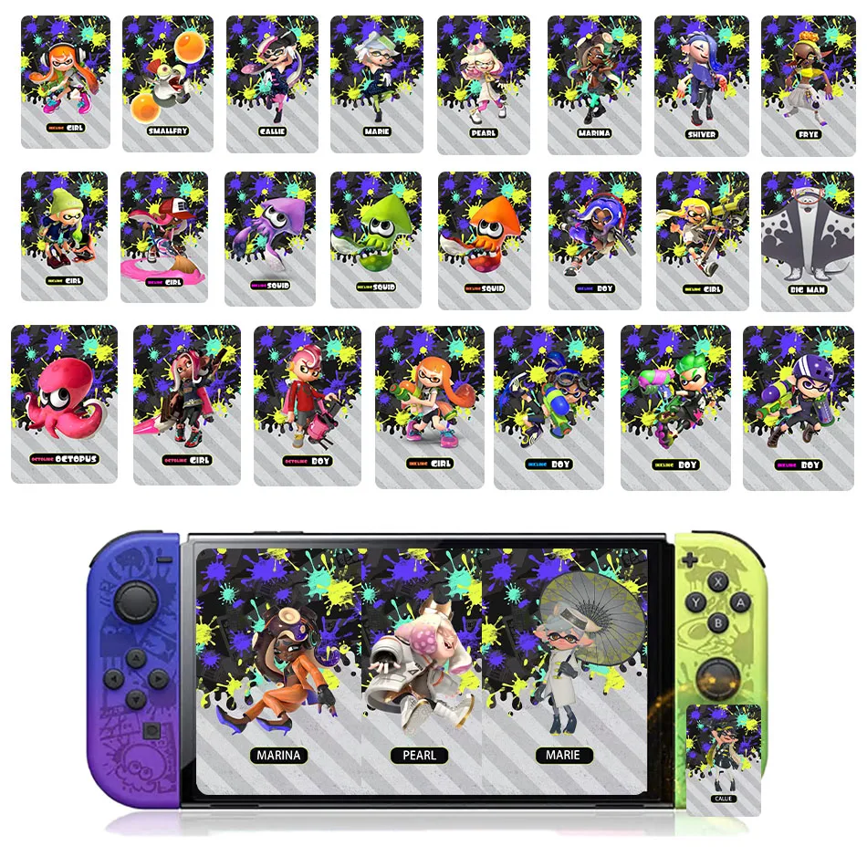 New Amiibo Card Hot Game Animal Crossing: New Horizons Splatoon 3 Figure Kawaii roles NS Switch 3DS Set Collect Mini NFC Cards