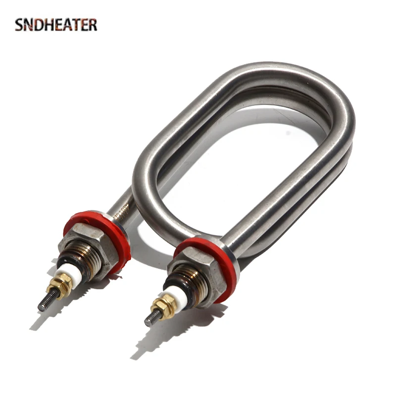 SNDHEATER 220V U Shape Water Heating Element 310W M16 Thread Stainless Steel Heater Spare Parts for Water Bucket 170MM*50MM