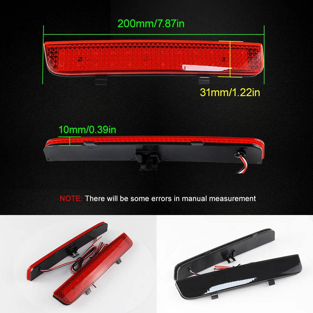 Rear Bumper Reflector Brake Light Left Right Bumper Taillight For Land Rover Range Rover L322 Freelander LR2 LR006348 LR006349