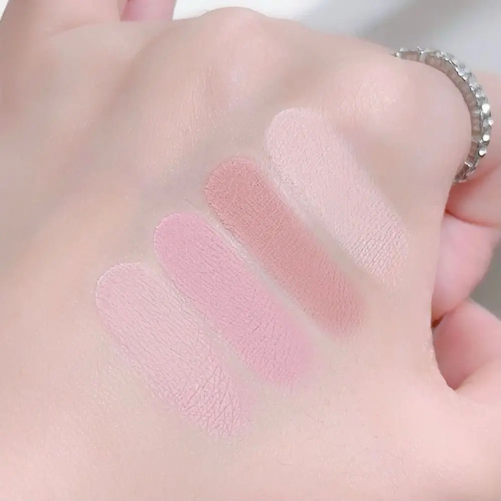 Long-lasting 4 Colors Blush Palette Powder Compact Matte Cheek Tint Rouge Low Saturated Vibrant Color Facial Mist Blusher