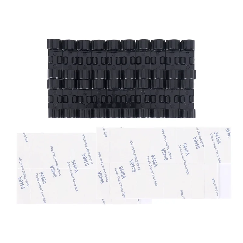 ABLL-20Pcs/Lot Wire Fixing Clamp Clip Desktop Wire Clear Up Clips Holder Clamps Cable Clip Device USB Cord Clips Holder Organise