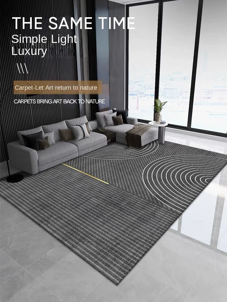 Crystal Velvet Nordic Home Living Room Carpet Wear-Resistant Anti-Slip Large Area Full Carpet Office Study Dirty Floor Mat