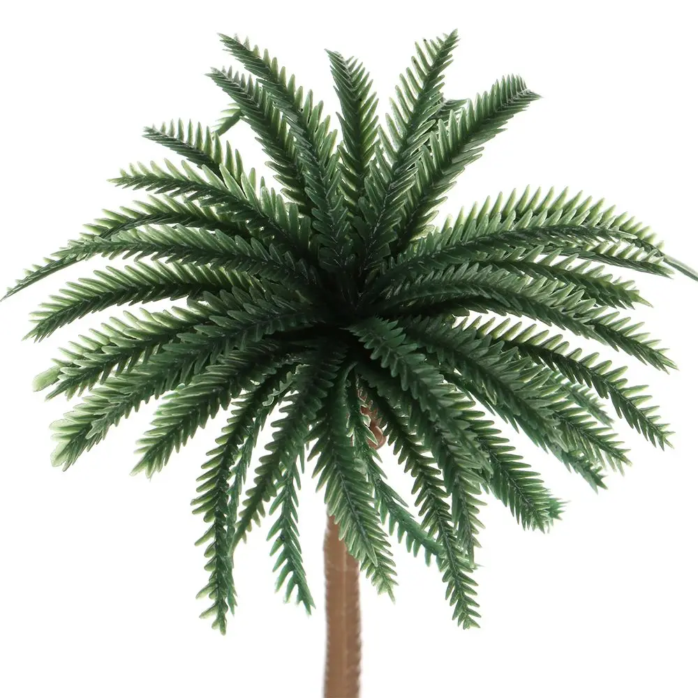 5Pcs New Plastic Coconut Palm Tree Miniature Plant Pots Bonsai Craft Micro Landscape DIY Decor Craft Sand Table Scenery Model