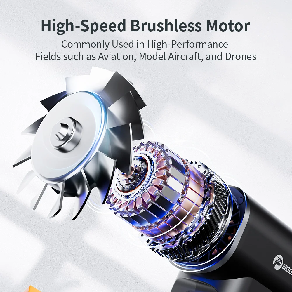 Persluchtstofdoek 80000 RPM 500 g Max. winddruk Draadloze oplaadbare elektrische luchtstofdoek, ingeblikte luchtstofdoek voor computers