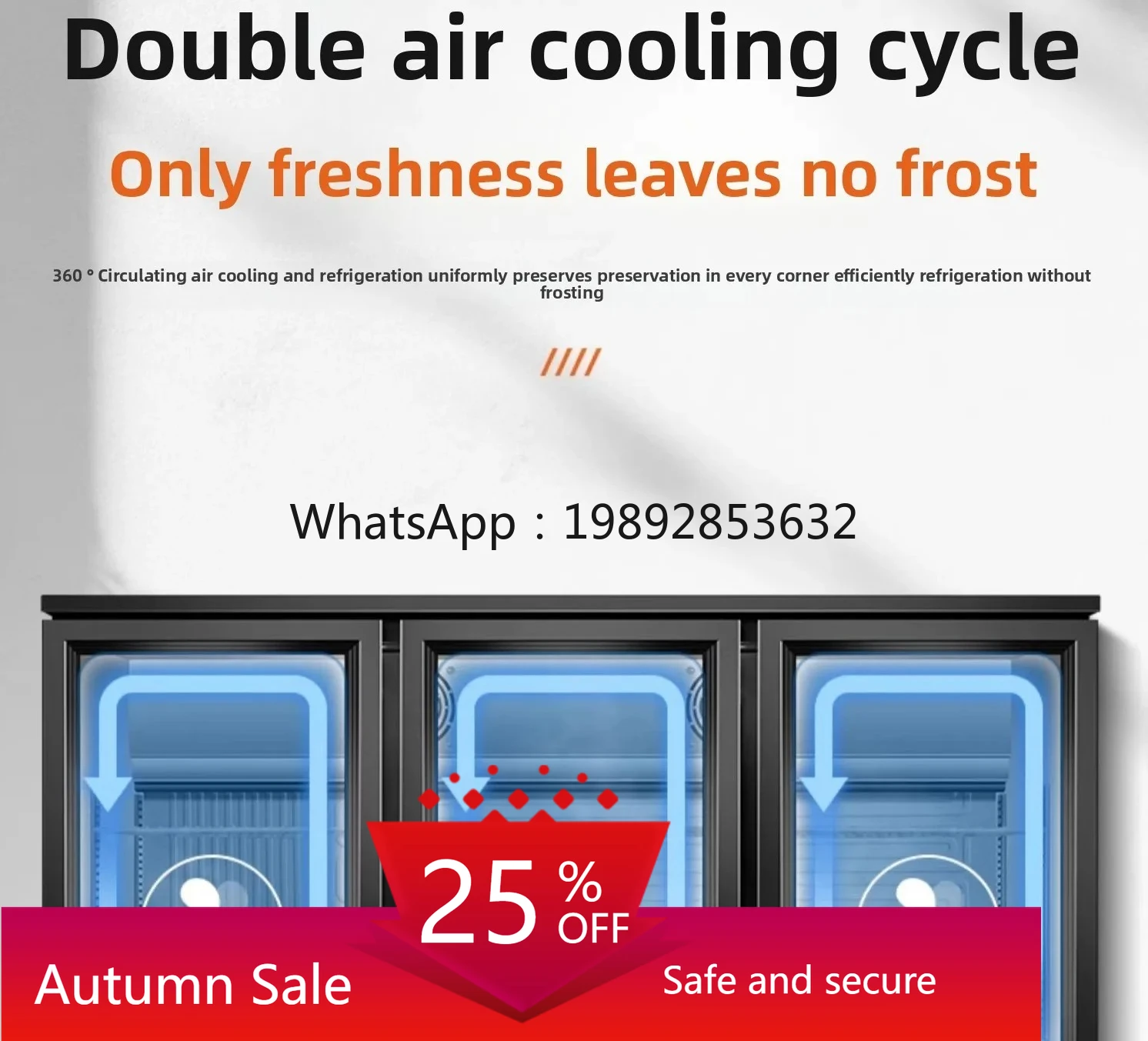 

Bar Counter Refrigerated Display Cabinet Stainless Steel Desktop Beverage Cabinet Refrigerator