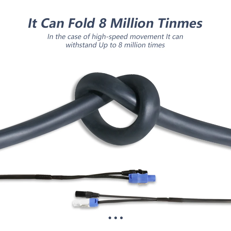 5 Meters/ 3 Meters Length Combination Powercon Plug DMX Cable Power Line Lighting Accessories For Stage Wedding DJ Disco