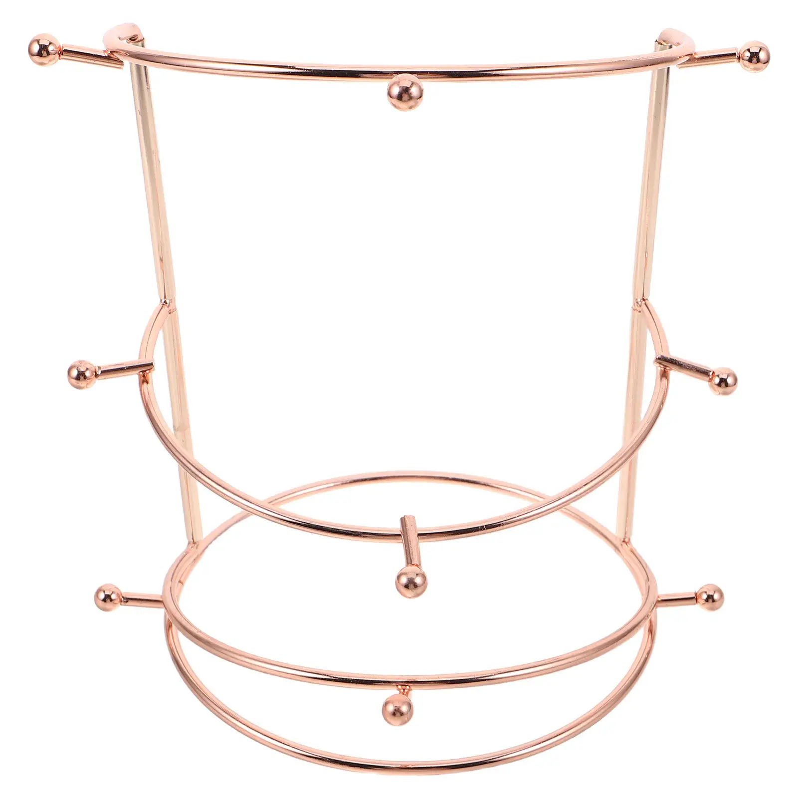 

3 Tier Gold Crown Display Stand Vertical Tiara Headband Organizer Jewelry Holder Earrings Necklace Storage Rack