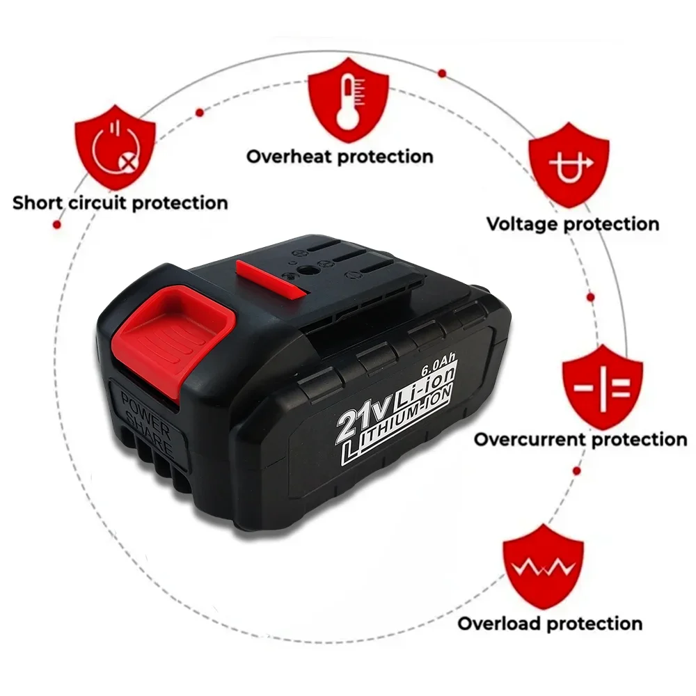 21V 6000mAh Power Tool Rechargeable Lithium Battery For Dayi Cordless Electric Wrench Car impact wrench