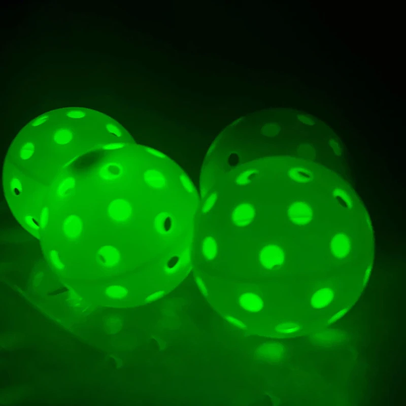 LED Light Up Pickleball Balls,Glow In The Dark Pickleball,Pickleball Gifts For Men And Women,Outdoor Pickleball Balls Play