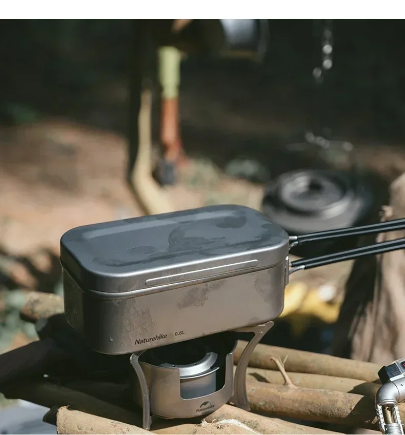 Naturehike-Pure Titanium Alcohol Stove, Camping Light, Portable Heating Stove, Barbecue Wood Stove, Moves Customers Outside