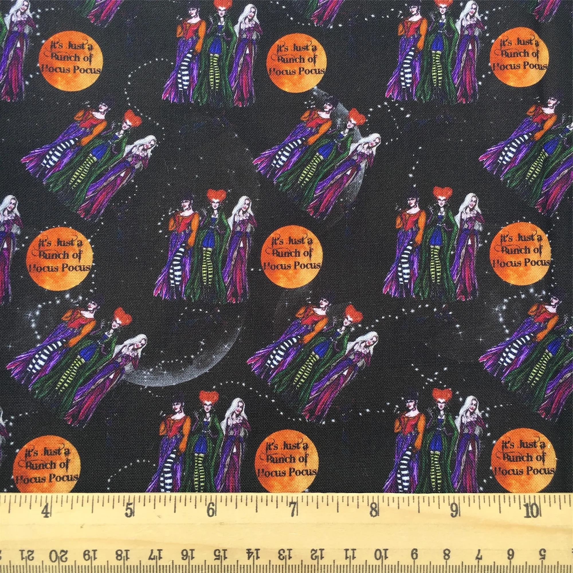 Disney Hocus Pocus Witch Digital Printing Polyester Cotton Fabric Sewing Quilting Fabric Needlework Material DIY Handmade