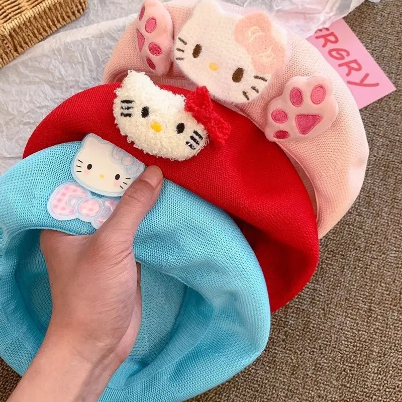 لطيف شخصية كرتونية مرحبا كيتي قبعة مختارة رقيقة تنفس واقية من الشمس Kawaii الإبداعية تنوعا الرسام قبعة هدية عيد