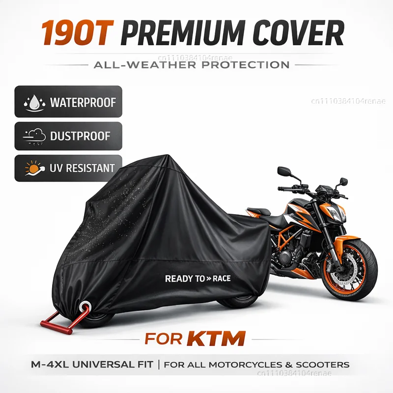 

Чехол для мотоцикла KTM Duke 390 1290 790 890 690 1090 1190 990 125 200 250 Duke1290 190T, водонепроницаемый, пылезащитный, с защитой от ультрафиолета
