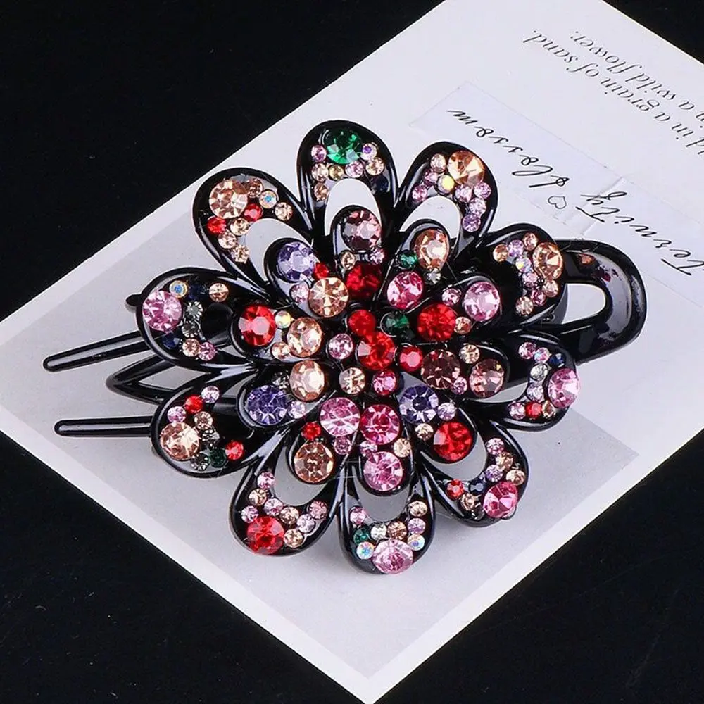 

1pcs Female Elegant Duckbill Hair Headwear Rhinestone Hairpin Women Hair Clips Hair Claws Hairgrip Duckbill Clip