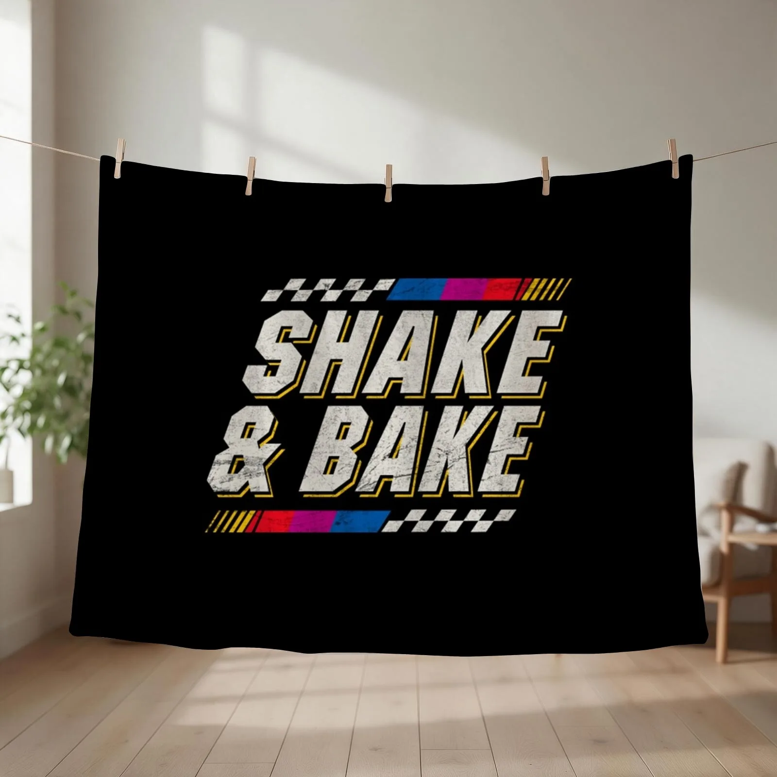 Shake and Bake - Ricky Bobby Throw Blanket Beautifuls Hairys Soft Plaid Vintage Blankets