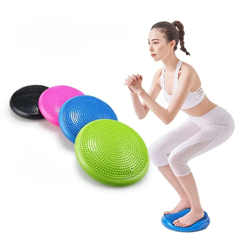 Inflatable Yoga Pilates Massage Ball Durable Universal Home Gym Fitness Yoga Wobble Stability Balance Disc Massage Cushion Mats