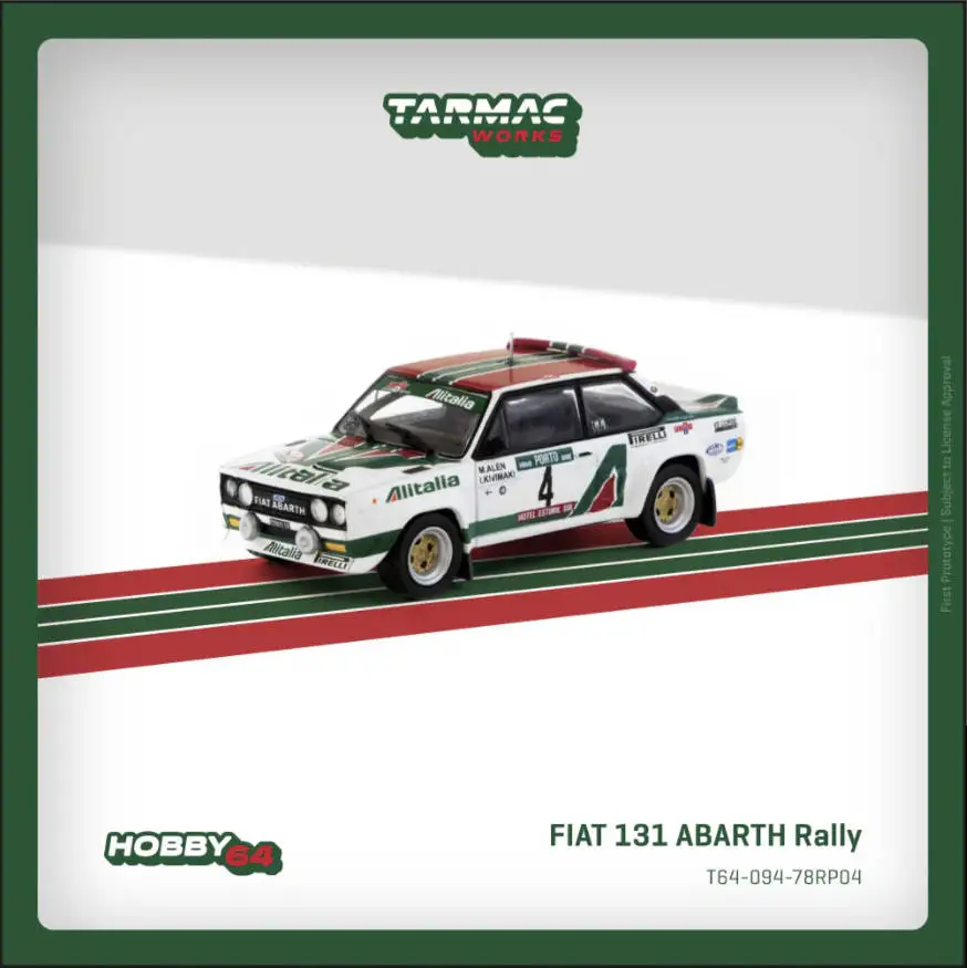 

Tarmac Works 1:64 Fiat 131 Abarth Rally # 4 модели автомобилей Alitalia из литого металла в наличии, готовы к отправке