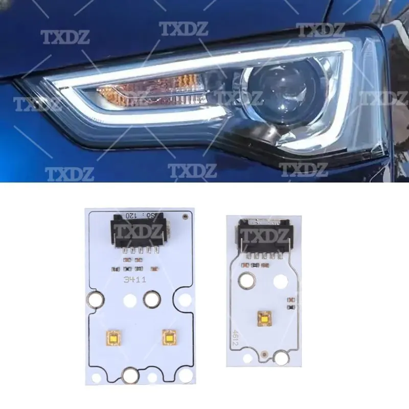 White DRL LED Boards For 2013-2017 Audi A5 Quattro S5 Xenon Headlight Daytime Running Light Module 1305715178