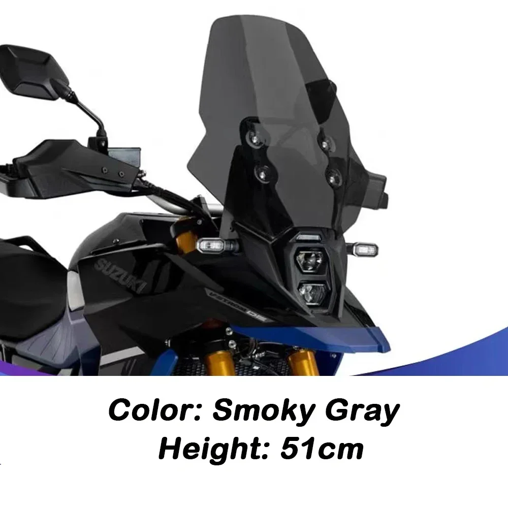 สำหรับ SUZUKI V-STROM 800DE DL800DE กระจกรถจักรยานยนต์สูงกีฬาด้านหน้ากระจกอะคริลิคตัวเบี่ยง 800DE อุปกรณ์เสริม