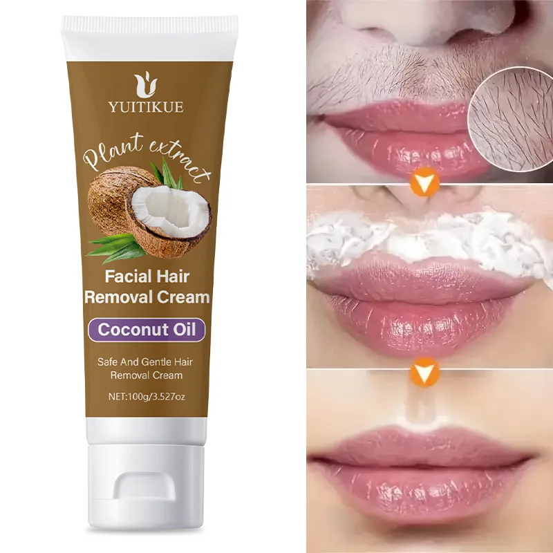 El bálsamo depilatorio con aceite de coco de 100 g es suave y no irritante, apto para axilas, labios, brazos, piernas y zonas íntimas, con