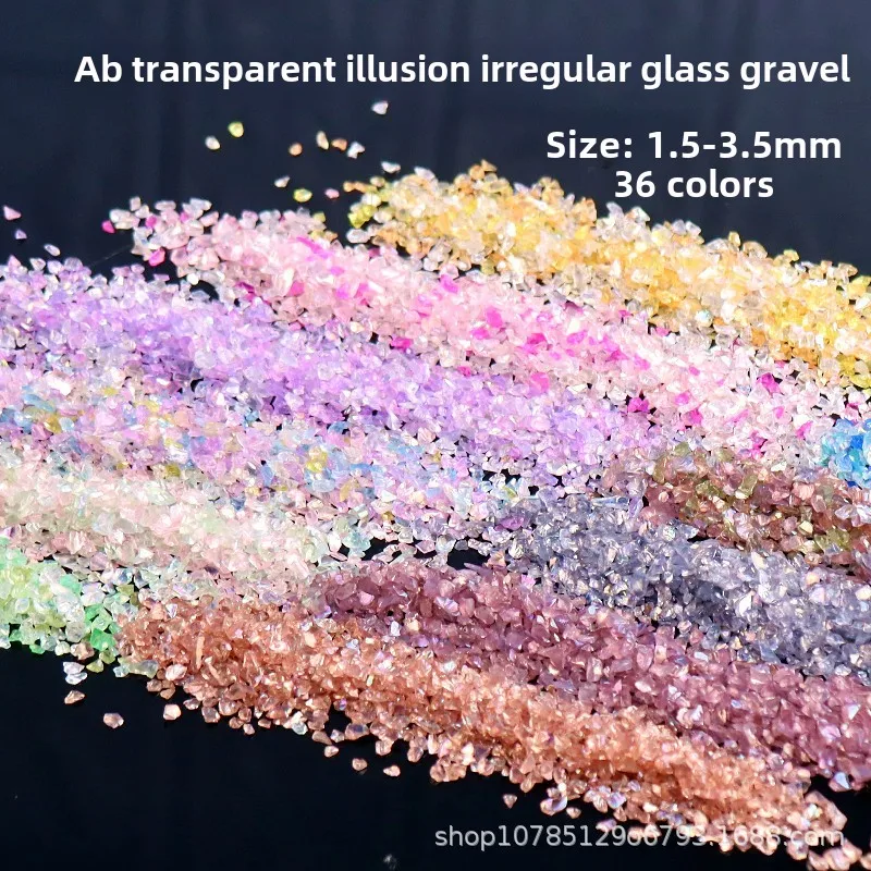 

20g Crushed Glass Stones Resin Filling For DIY Epoxy Resin Silicone Mold Irregular Broken Stone Nail Art Epoxy Crafts Filler