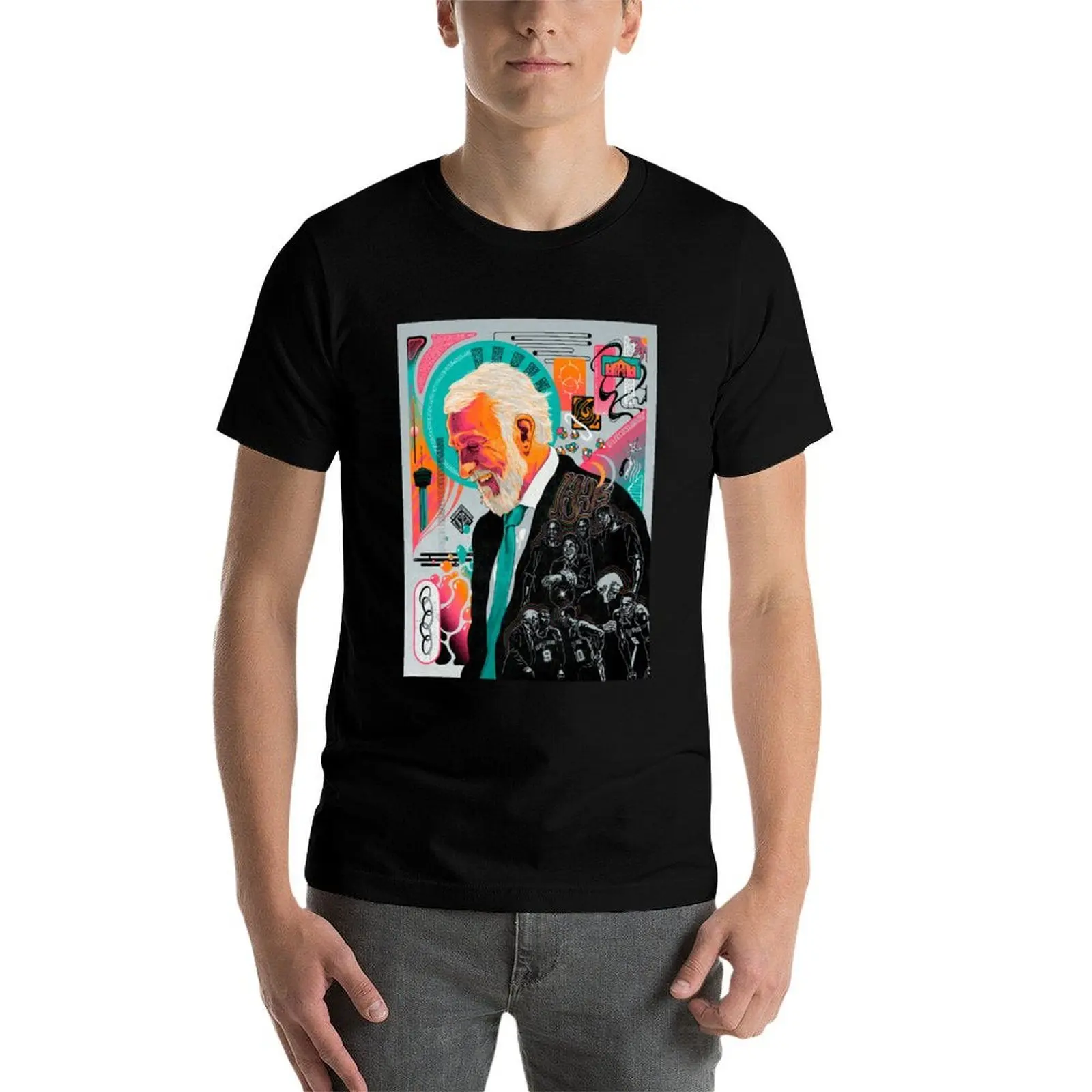 Camisas blancas t 100% estampado camisa camiseta Popovich Gregg camisas de algodón hombre con t pack hombres