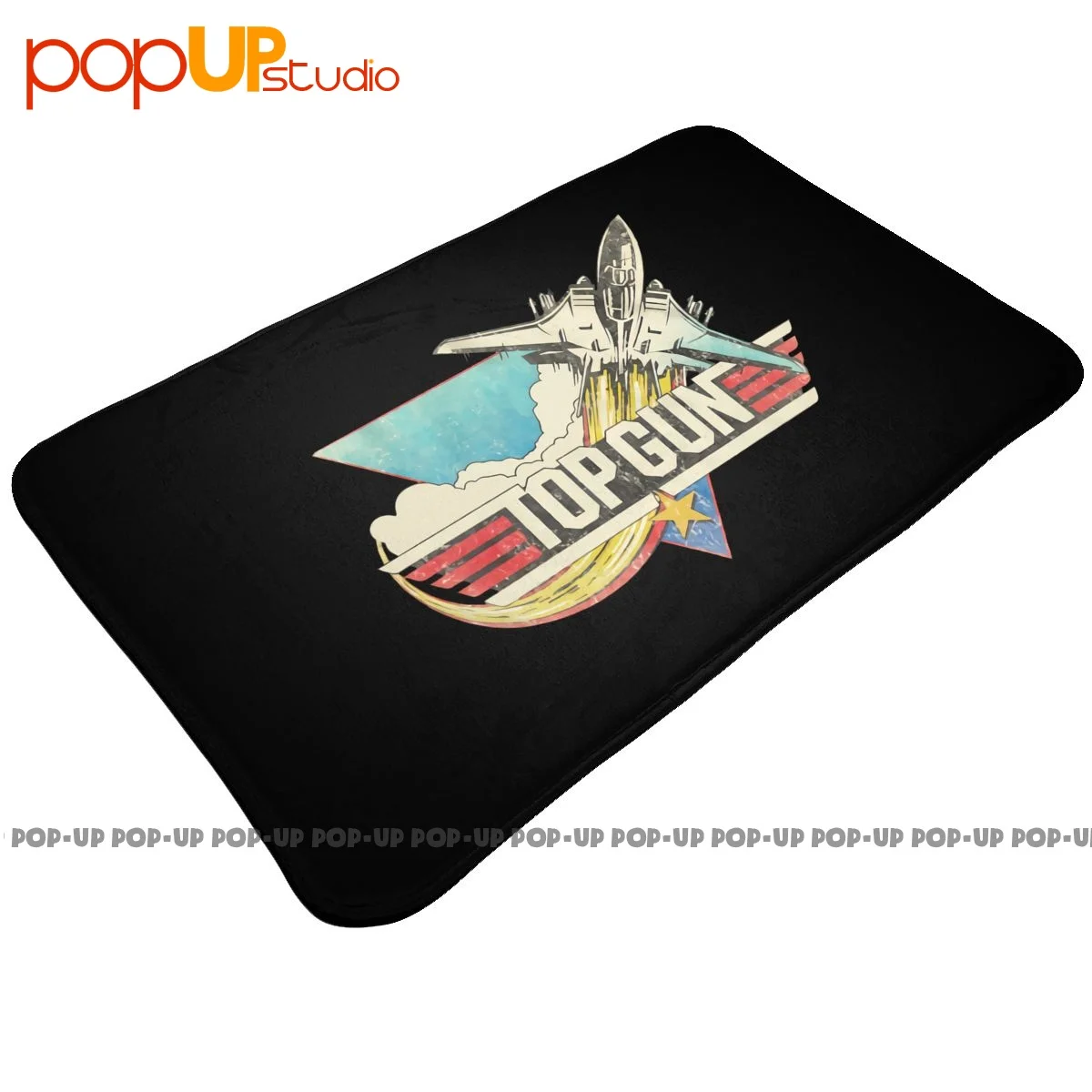 Top Gun Fighter Jet Logo F14 Tomcat Cruise Maverick Goose Pilot Mat Rug Carpet Decor Door Cushio