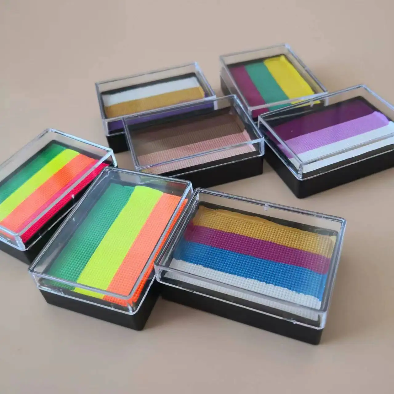 30 グラム水ベースのレインボースプリットケーキフェイスペインティングボディアートパーティーハロウィンクリスマスメイクグラフィックパステル UV アクアアイライナー