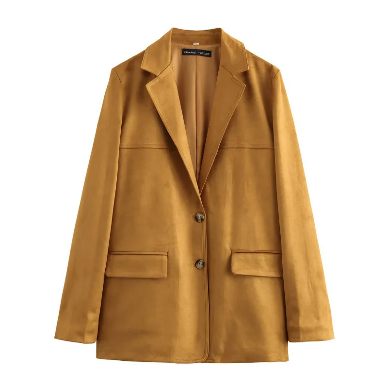 

New European and American Women's Fashion Street Style Suede Textured